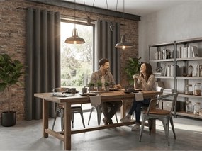 DUNES VELVET sötétítő függöny 140×250 cm, sötétszürke Felfüggesztés: Hullámos sínszalag