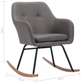 világosszürke szövet hintaszék