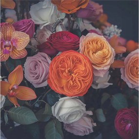 Divatos Flizelin Tapéta Ragasztóval Fali 3D Színes csokor 250x250 Ragasztó