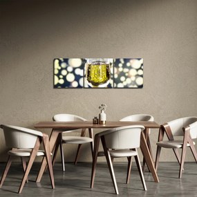 Pezsgő képe (órával) (90x30 cm)