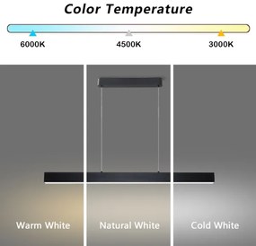 Brilagi - SLEEKLINE SMART LED 40W 230V Wi-Fi fekete dimmelhető csillár+DO