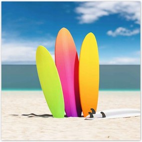 Poszterek 100x100 Színes szörfdeszkák
