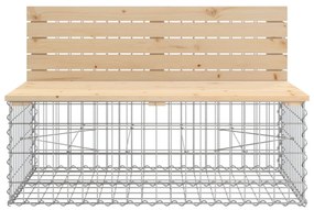 tömör fenyőfa gabion kerti pad 287x71x65,5 cm