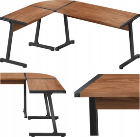 Állítható sarok íróasztal Mark Adler fából készült számítógép 147x112x43 cm