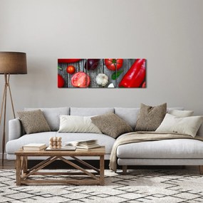 Zöldség képe (órával) (90x30 cm)