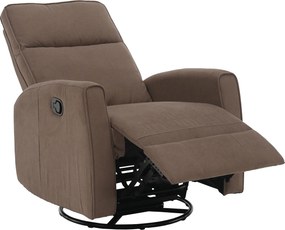 Relax forgószék fotel, szürkésbarna taupe, MEKENZI