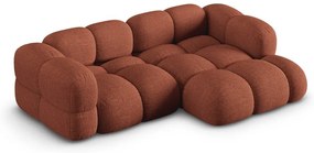 Téglavörös sarokkanapé (jobb oldali-heverő résszel) Loretto – Cosmopolitan Design