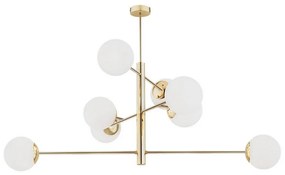 Argon 5043 - Csillár rúdon CAMERON 8xE27/15W/230V sárgaréz