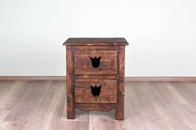 Tulipán 2 fiókos fenyő éjjeliszekrény ( 03. kód )