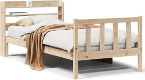 vidaXL tömör fenyőfa ágykeret matrac nélkül 90 x 190 cm