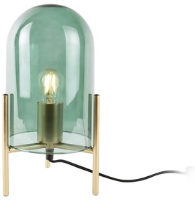 Bell zöld üveg asztali lámpa, magasság 30 cm - Leitmotiv