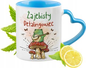 Kiskereskedőnek Kék Bögre Szív Alakú Füllel Ajándék