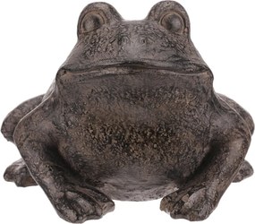 Magnézium virágtartó béka formában fémhatású bézs-szürke