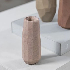 Rózsaszín poligyanta váza (magasság 15,5 cm) Nuki – Mette Ditmer Denmark