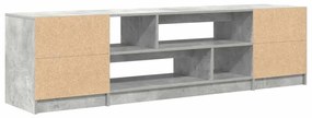betonszürke szerelt fa TV-szekrény 188,5x41x50 cm