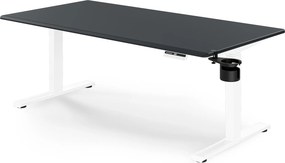 Elektromos, állítható magasságú, ergonomikus, fehér-antracit íróasztal,1600x800 mm: ARIA
