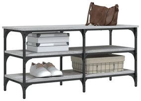 szürke sonoma színű szerelt fa cipőpolc 100 x 38,5 x 49 cm