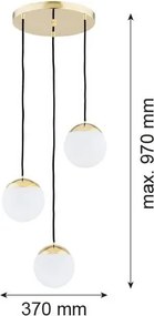 Argon LIVIA 1416 Függőlámpa 3x7W/E14 IP44