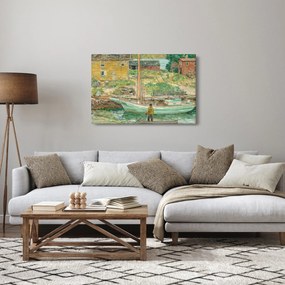 Kép - Childe Hassam, Oyster Sloop, Cos Cob, reprodukciók (90x60 cm)