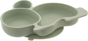 Zsályaszínű szilikon gyerek tányér 18x23 cm Bunny – Orion