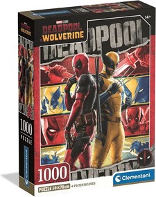 Deadpool & Wolverine 1000 db-os Compact puzzle Clementoni