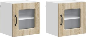 vidaXL Konyhaszekrény Kalmar 2 pcs Sonoma tölgy 40 x 31 x 40 cm