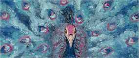 Egy festett páva képe (120x50 cm)