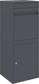 vidaXL Csomagzáró doboz tárolóval Antracit 41 x 38 x 103 cm Acél