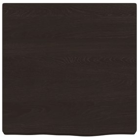 sötétbarna kezelt tömör tölgyfa fali polc 40x40x(2-4) cm