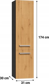 Fürdőszobaoszlop Nel II Antracit Artisan