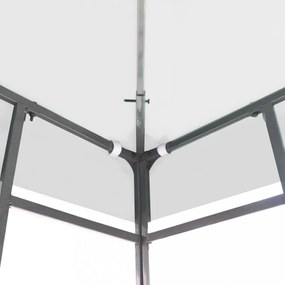 krémfehér pavilon tetőponyva 310 g/m², 3 x 3 m