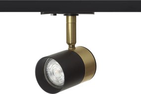 RENDL LALA egyáramkörös sínre fekete sárgaréz 230V LED GU10 9W
