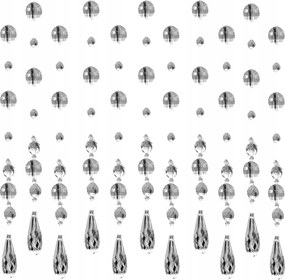 Kristályok vitrázs függönyök spagetti könnycsepp 80/75cm w5m