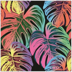 Poszterek 100x100 Monstera levél színben