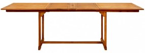 tömör akácfa kerti étkezőasztal (150-200) x 100 x 75 cm