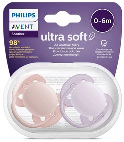 Baba cumi Ultrasoft Premium Avent 0 - 6 hónap 2 darab lány, vel. 0-6 h
