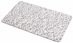 Fehér-szürke gumi fürdőszobai kilépő 50x80 cm Leandra – douceur d'intérieur