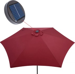 Deuba LED napernyő Miami Ø270 cm - piros