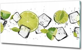 Fotó üvegkép Eper és víz 125x50