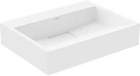 Mexen Ava pultra szerelhető konglomerát mosdókagyló nyílás nélkül 50 x 38 cm, Fehér - 23015000