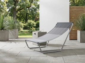 Összecsukható tengerparti napozóágy SAND, szürke csíkos