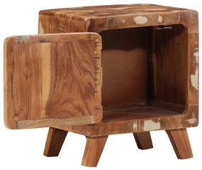 Éjjeliszekrény 2 db 40x32x46 cm tömör újrahasznosított fa