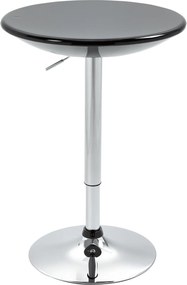 HOMCOM Kerek Bárasztal Forgatható Felülettel, Gázlifttel Állítható Magasság, Acél Alap, Φ61x76-97cm, Fekete | Aosom