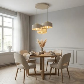 BRILAGI - Függőlámpa kábellel SPRING 3xE27/60W/230V bézs/arany