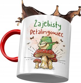 Piros Bögre Kiskereskedőnek Békás Ajándék Nyomtatott Fotóval