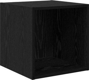 vidaXL Fali Szekrény polcokkal Fekete tölgy 37 x 37 x 37 cm Faanyag