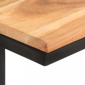 2 db tömör akácfa kisasztal 31,5 x 24,5 x 64,5 cm