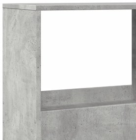 betonszürke szerelt fa térelválasztó 100 x 33 x 155,5 cm