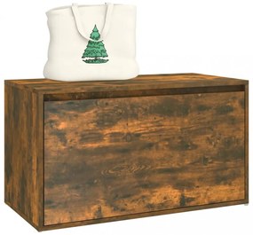 füstös tölgy színű szerelt fa előszobapad 80 x 40 x 45 cm