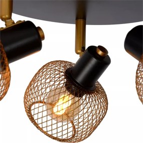 Lucide 77978/13/02 - Spotlámpa MAREN 3xE14/13W/230V fekete/réz